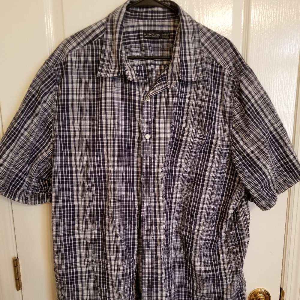 Men's Plaid Button Dow. Shirt